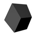 3D Hexagon Alu-Dibond - Sort