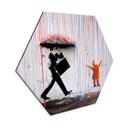 Hexagone - Alu-Dibond Banksy - Pluie colorée