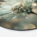 Billede Delikat glitrende blomster - Treechild - rund – print på aluminium (Alu-Dibond)