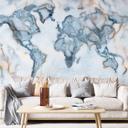 Fotomural Mielu - mapa del mundo de mármol
