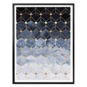 Frederiksson Plakat - Hexagons - Blue and Gold