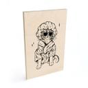 Cuadro de madera Gato relajado con gafas de corazón - Royle