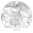 Muursticker rond - Hamburg