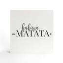 Billede af træ til at sætte op - Hakuna Matata med pil - 15x15 cm