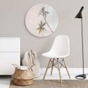 Tableau sur verre rond Sisi & Seb - Palmiers au vent