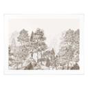 Poster bos met boslandschap in beige - Ms Tiff