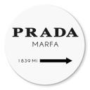 Glasschilderij Prada Marfa - rond