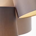 Pendelleuchte Sarah, grau, 105 x 44 cm, Textil Pendellampe, dimmbar