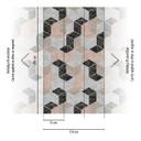 grafisk tapet gråbeige - non-woven tapet kunst Livingwalls - mat og glat