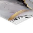 Acrylglas abstracte compositie in goud en grijs - Shelest