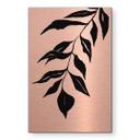 Geborsteld Alu-Dibond met goud-, zilver- & kopereffect - Zwarte bladertak - Treechild