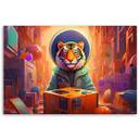 Canvasbillede, Abstrakt moderne tiger