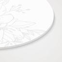 Akrylbillede, vinduesbillede til ophængning Elegant blomsterpragt - Magnolier - Rund