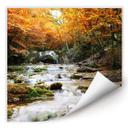 Poster autocollant - W - Cascade en Automne