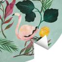 Fototapet - Rundt Blanz - Sommer flamingo  - vliesetapet/selvklæbende non-woven tapet
