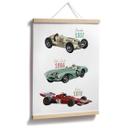 Póster Goed Blauw - Coche de carreras de época