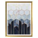 Frederiksson Plakat - Blue & White Hexagons
