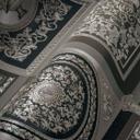 Versace design tapet i sølv og sort non-woven tapet barok look med ranke