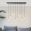 Pendelleuchte Emmanuel, schwarz, 133 x 34,8 cm, Metall Pendel-lampe, dimmbar