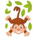 Muursticker Aapje + Naam