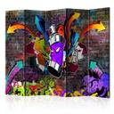 Rumdeler - Graffiti: En eksplosion af farver , 5-delt - 225x172 cm