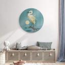 Tableau sur verre rond Braun - Héron