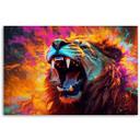 Lærredstryk Lion Roar Abstrakt