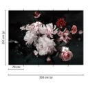 fototapet Designwalls i hvid og pink non-woven tapet BunchofFlower roser 