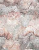 Fototapet med motiv af akvarelbjerge i pastel med tågeeffekt 2,7 x 2,12 m