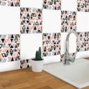 Azulejos Adhesivos Fredriksson - Triángulos Negro Albaricoque - Lote de 12