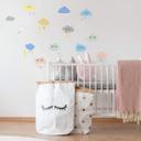 Muursticker set pastel wolken