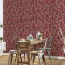 vintage tapet køkken lilla brun rød - mønster design non-woven tapet