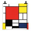 Poster Mondrian - Composition en rouge, jaune, bleu et noir