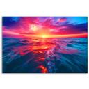 Canvasbillede, Solnedgang over havet