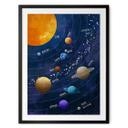 Póster Espacio - Sistema solar con planetas y sol - Cats & Dotz