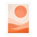 Póster Paisaje armonioso naranja - Kubistika