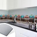 Revêtement pour cuisine - Alu-Dibond - Party Cupcake - Argenté 
