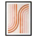 Póster Geometría fluida en look retro | Líneas abstractas - Costa