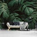JungleLeaves jungle tapet i sort grøn - non-woven tapet Designwalls 2 - 2,55 x 3,5 m