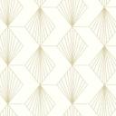 Geometrisk art deco tapet creme guld - moderne tapet med mønster - Ikke-vævet tapet