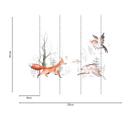 Børneværelse tapet ForestFriends hvid orange - non-woven tapet Designwalls 2 - 2,55 x 3,5 m
