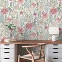 Papel pintado Floral acuarela rosa pastel - papel pintado no tejido floral - romántico