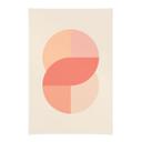 Póster de tela Formas geométricas en naranja-rosa - 1X Studio