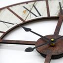 Vintage XL Wanduhr aus HDF | geräuscharm | Ø 50 cm