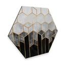 Hexagon Dibond Fredriksson - Black hexagons