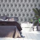 A.S. Creation grafisk tapet i grå Moderne non-woven tapet i mat med 3D optik