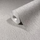 Non-woven tapet i tekstil-look med struktureret overflade grå ensfarvet