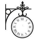 Sticker mural horloge de gare antique