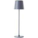 Tischleuchte Cosy, grau, 10 x 37 cm, Metall graue Tischleuchte Outdoor