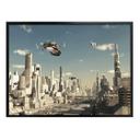 Plakat - 3D Sci-Fi landing i byen